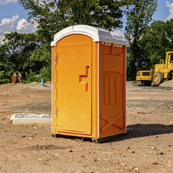 how often are the porta potties cleaned and serviced during a rental period in Elsie